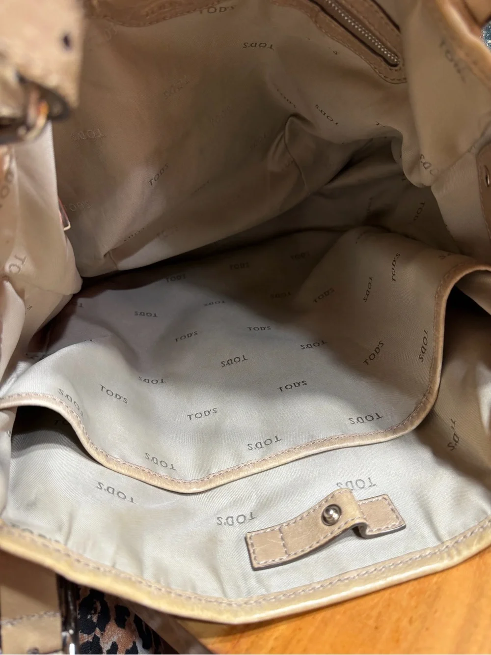 Tod’s Quiet Luxury‎ Y2K Vintage Easy Sacca Leather Shoulder Tote Beige Fair